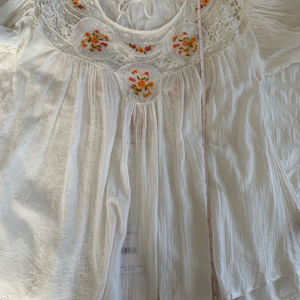 NWT Free People Embroidered Blouse - Picture 12 of 15